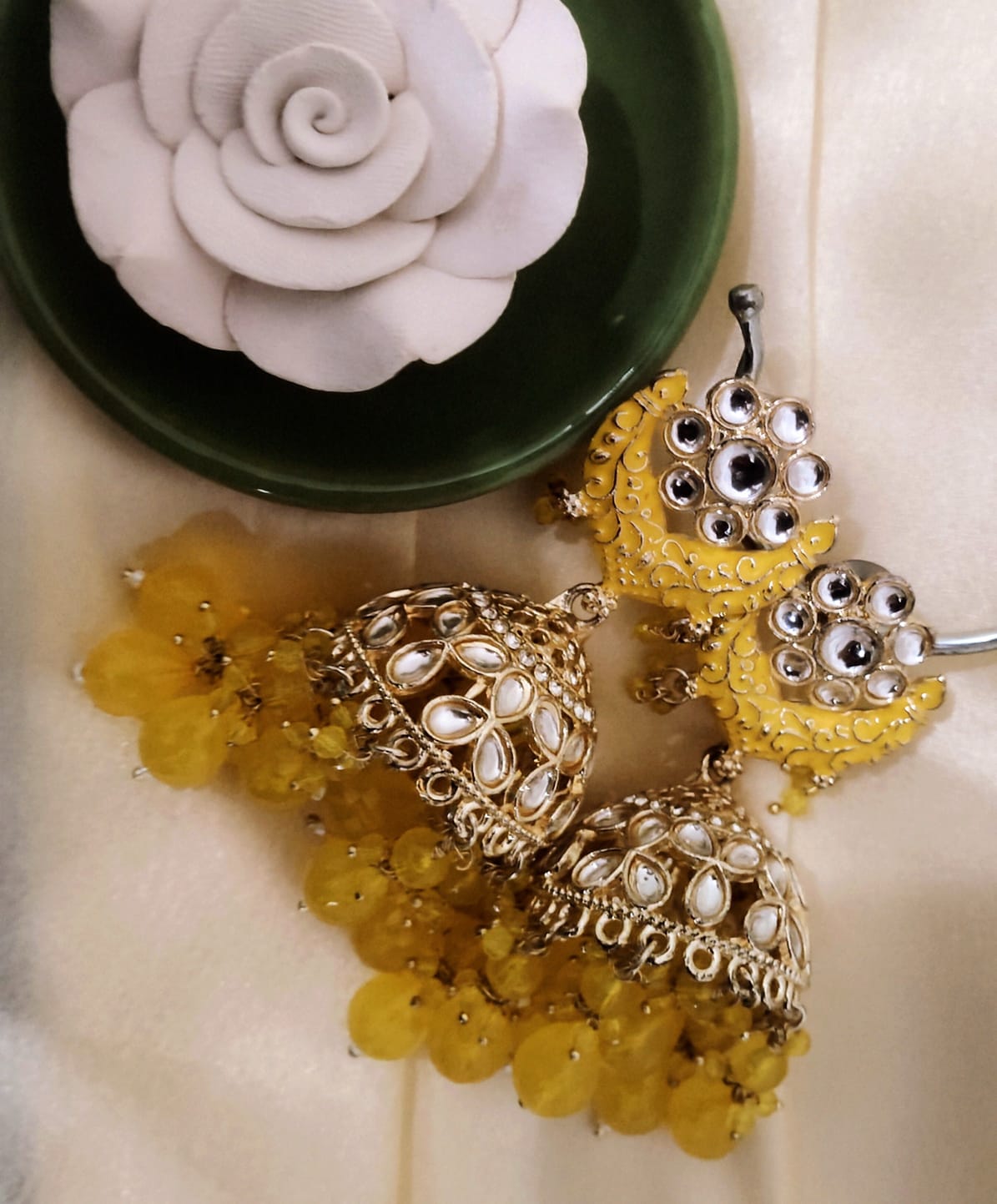 Sunshine Aura Chandbali Jhumkis