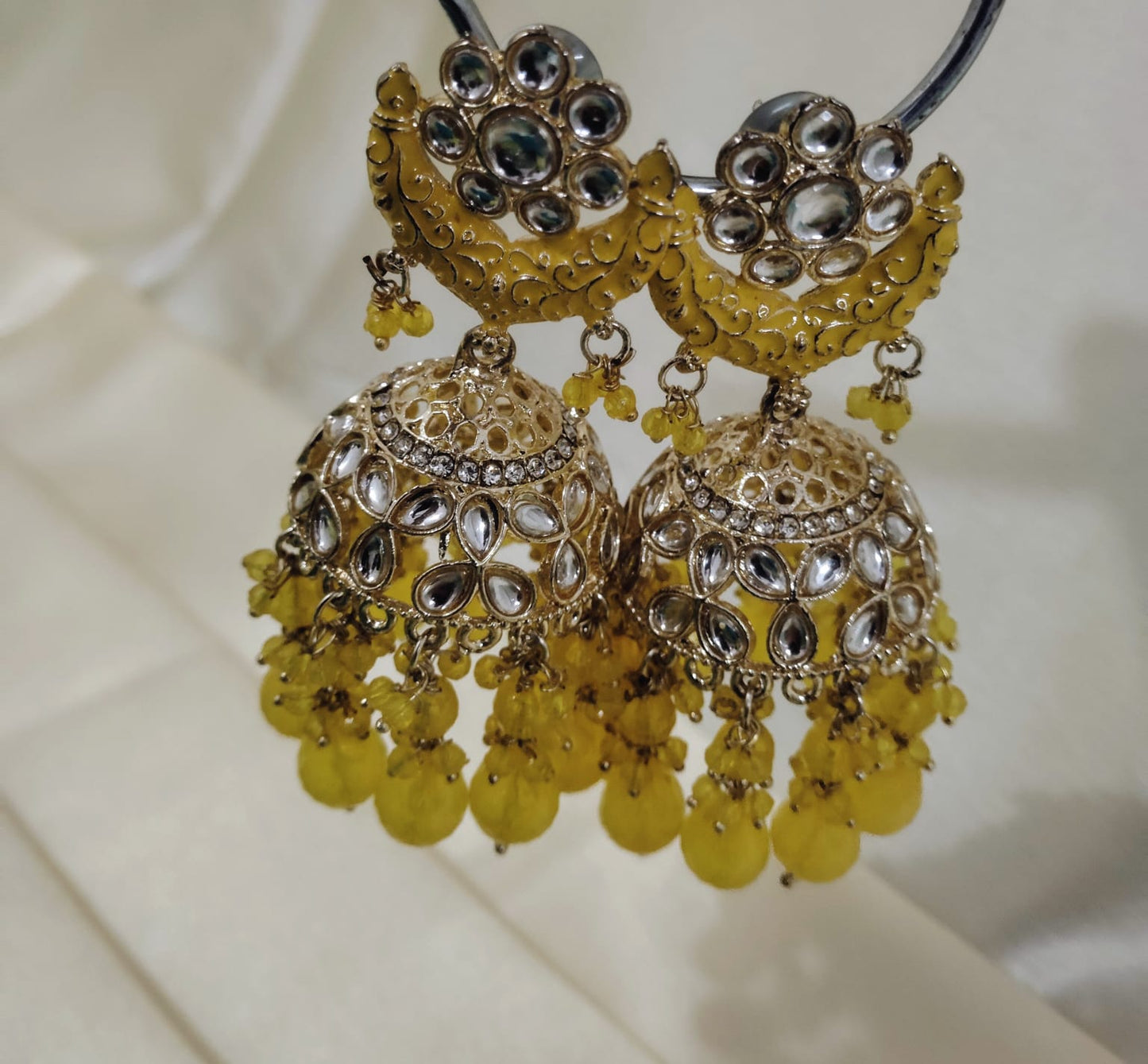 Sunshine Aura Chandbali Jhumkis