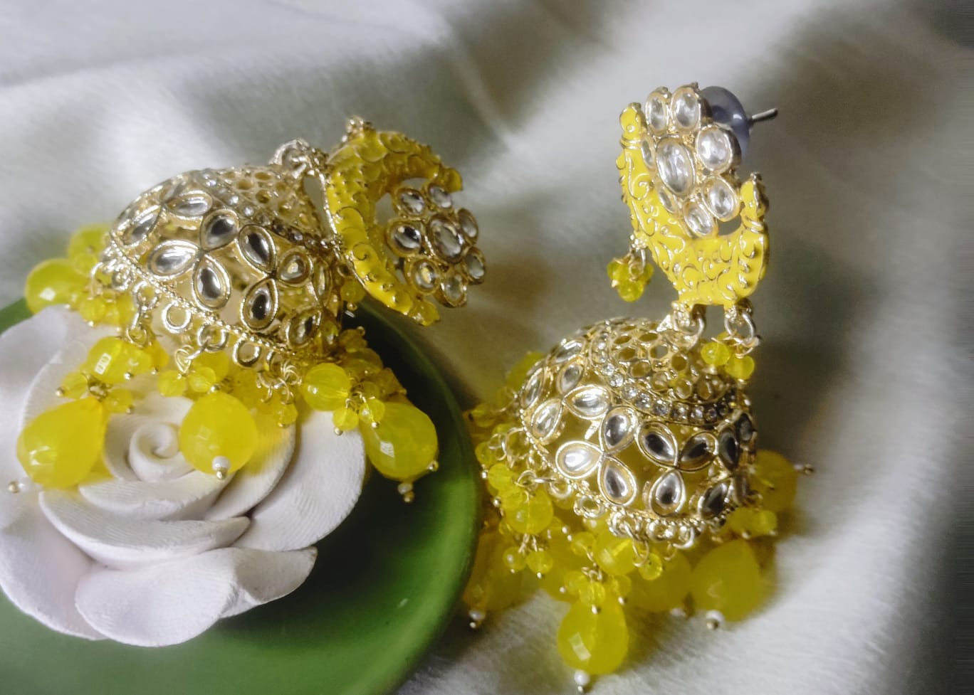 Sunshine Aura Chandbali Jhumkis