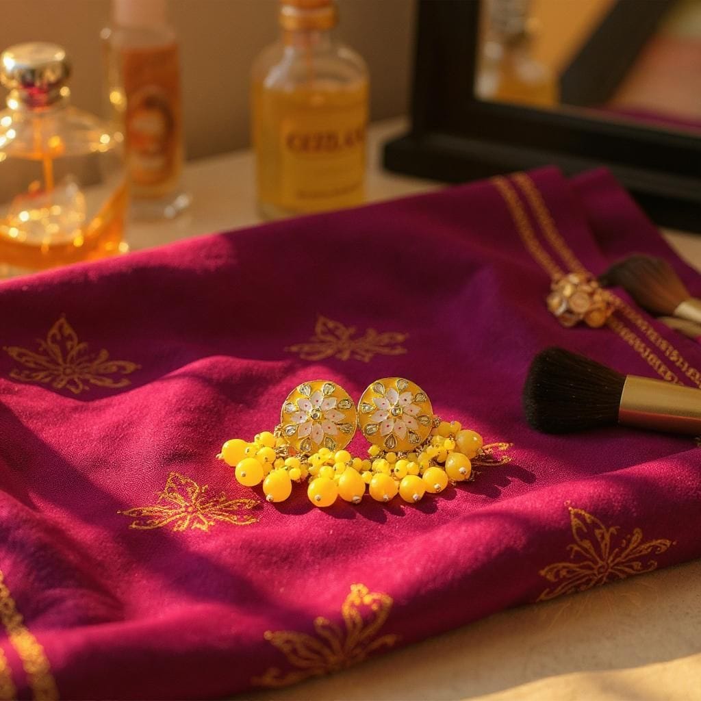 Gulnaar Kundan Jhumkis